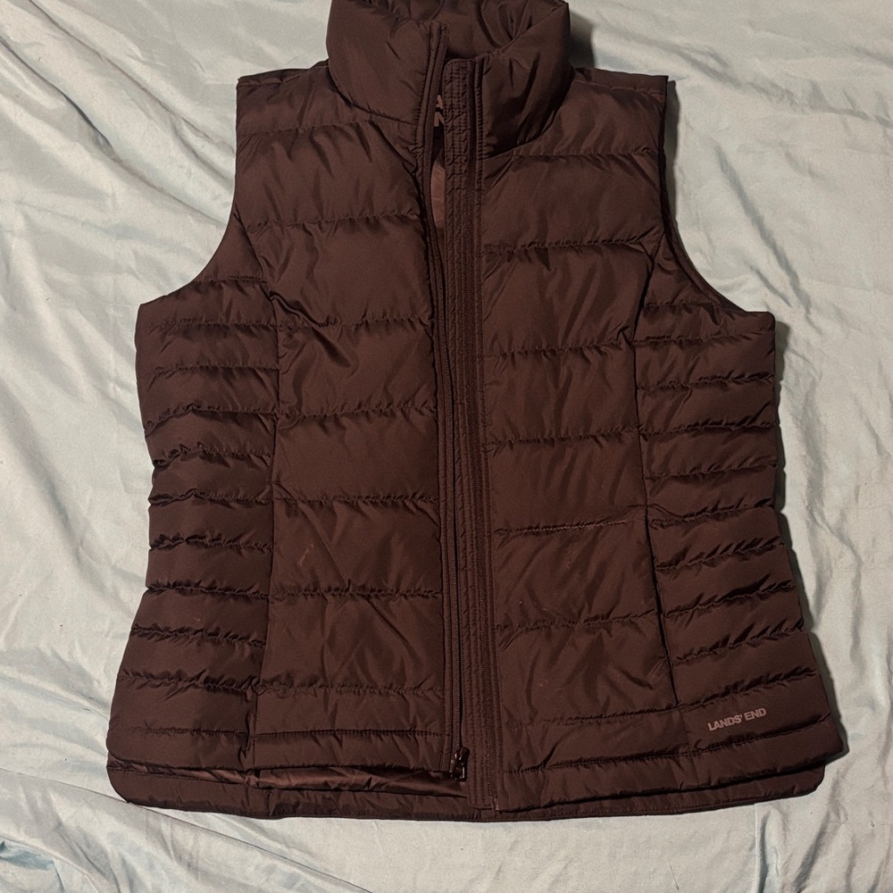 Lands' End black Puffer Vest